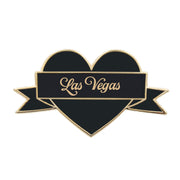 I Heart Las Vegas Enamel Pin – Black & Gold City Pin